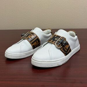 Fendi White Leather Trainers